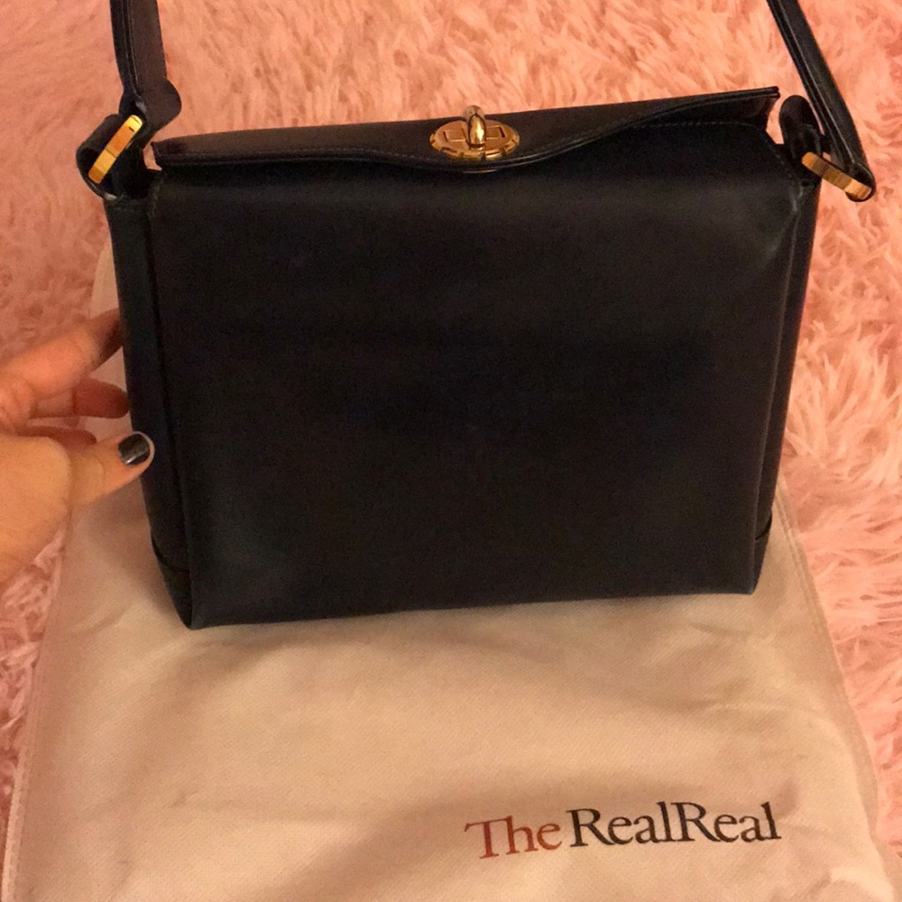 Authentic Navy Blue Gucci Shoulder Bag